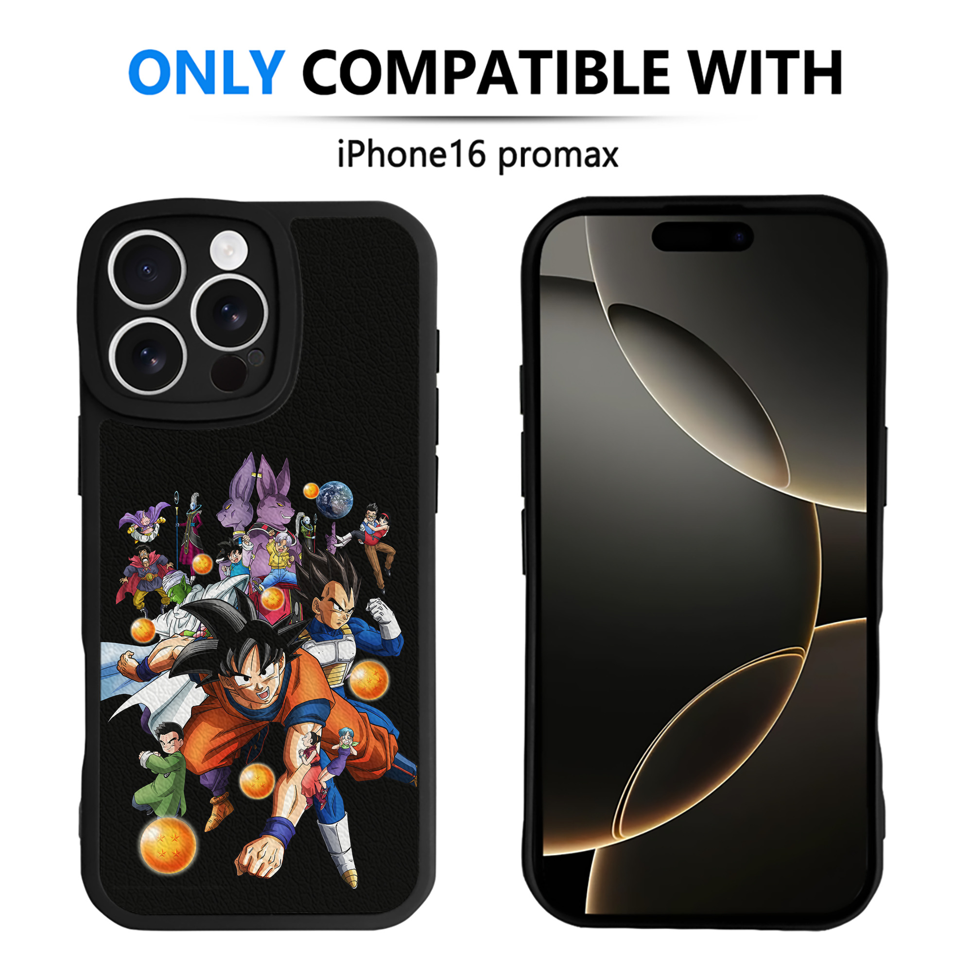（画像用） ドラゴンボール DRAGON BALL 【iPhone 16シリーズ対応】シリコンスマホケース（レザー調） 材質：シリコン
